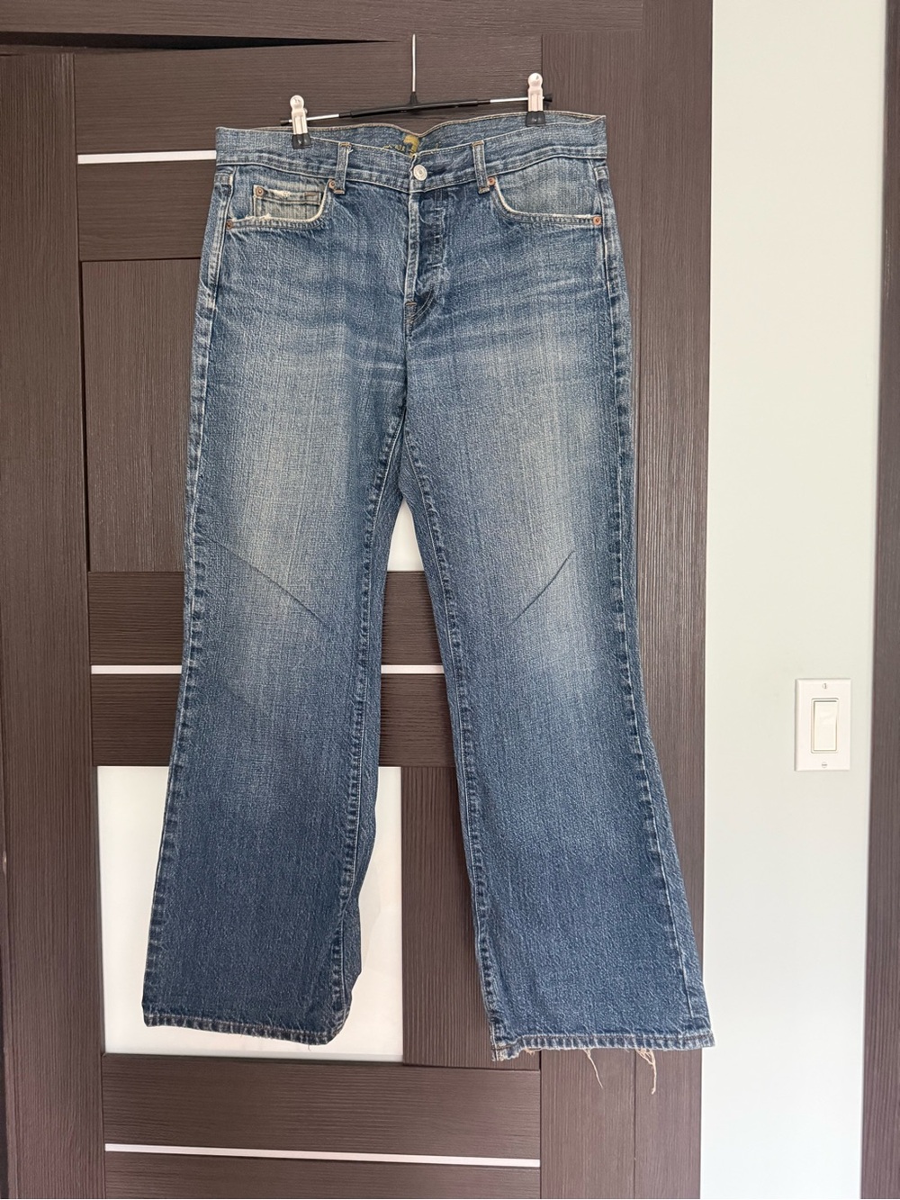 7 For All Mankind Men's Relaxed Wide-Leg Denim Jeans - Blue Wash. 32/30